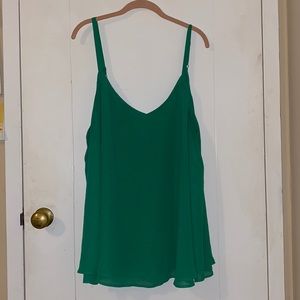 Bright green swing tank top